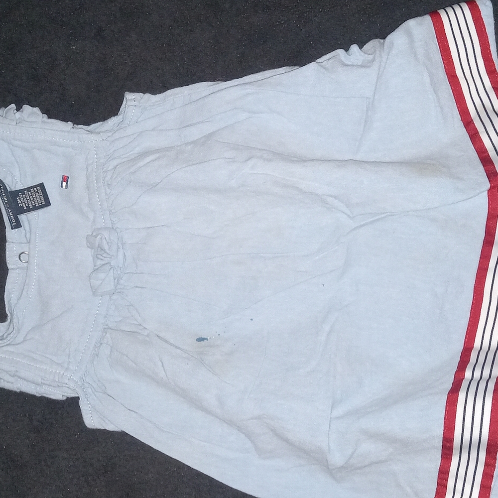 Tommy Hilfiger White and Red Sleeveless Sundress